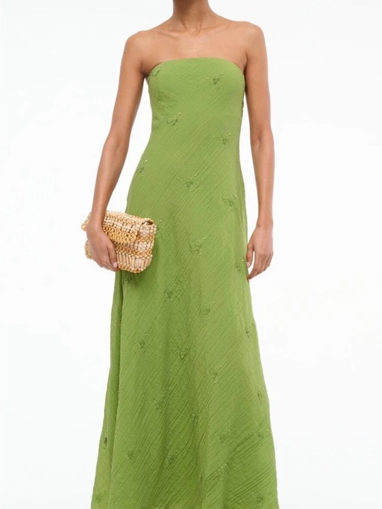 STAUD Dresses & Skirts - STAUD CASSIE DRESS GARDEN GREEN